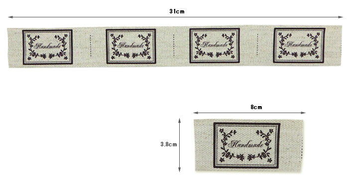 ( ラベル ) アンティークフラワーリネンラベル38mm(4個) 手芸 布 生地 手作り コットンリネン 北欧 おしゃれ 手芸用品 【 商用利用可 】 nesshome-10003781 Tyvek 滑り止め特殊生地のNESSHOME サンプル画像2