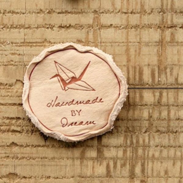 ( ラベル ) ヴィンテージウォッシングレザーラベル（ベージュ）ラベル 本革 手芸 材料 【 商用利用可 】