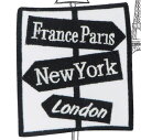 ( by )Sign(London, New York, France Paris)by y pp z