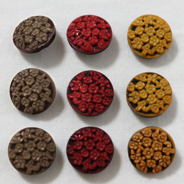 ( ボタン ) ブーケボタン 13mm (2個) 【 商用利用可 】