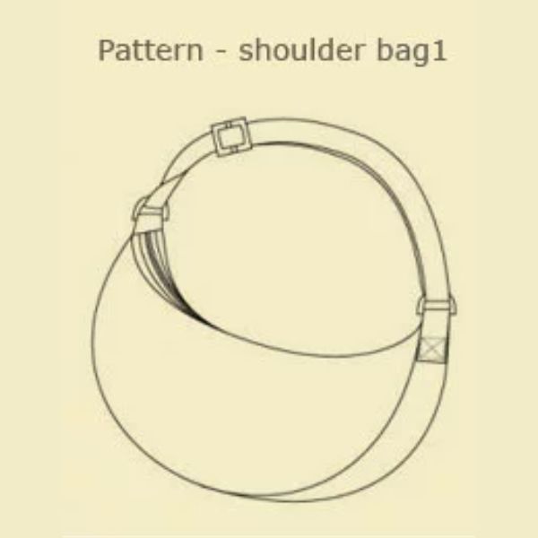 ( 型紙 ) 三日月バッグ【 商用利用可 】