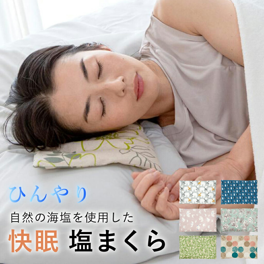 塩まくら 塩枕 ひんやり 保冷効果 夏 ひんやりグッズ 快眠 お昼寝 カバー付き かわいい おしゃれ 誕生..