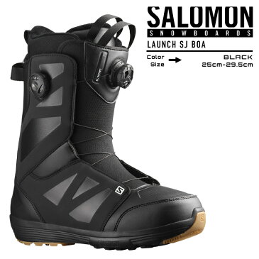 [特典アリ][対象商品とSETでお得][日本正規品]スノーボード ブーツ サロモン ランチ SJ ボア 2023 SALOMON LAUNCH SJ BOA Black Black White スノボー 22-23 男性 メンズ