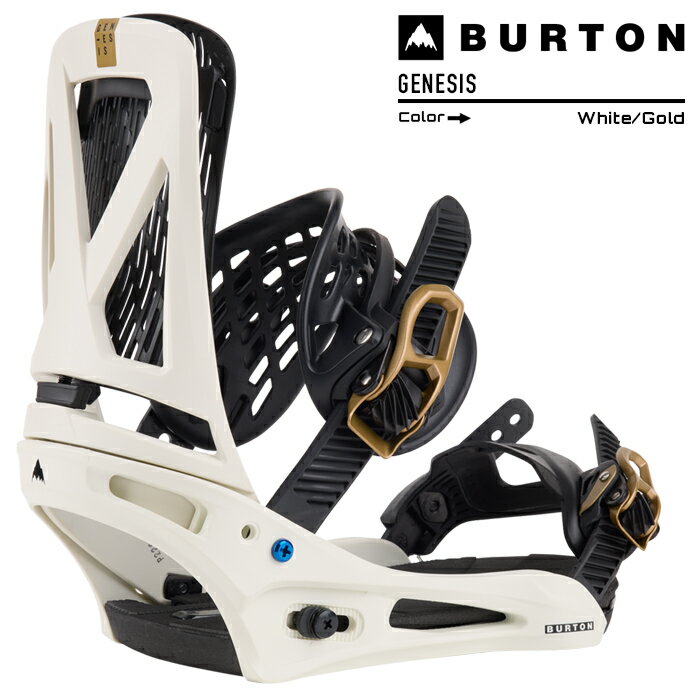 [日本正規品]スノーボード ビンディング バートン ジェネシス リフレックス 2024 BURTON MEN'S GENESIS Re:Flex White/Gold バインディング スノボー 23-24 男性 メンズ