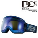 スノーボード ダイス ゴーグル バンク 2024 DICE BANK BK35191 NAV Photochromic/Mit Blue 調光 スキー 23-24