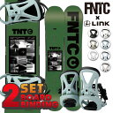 ［今だけ取付無料!!]FNTC ボード × リンク ビンディング 2点セット 2024 エフエヌティーシー TNT C Green × LINK GRD-2 ティーエヌティー 2点SET バインディング スノーボード ビンディング 板 ボード スノボー メンズ 男性 エントリーモデル ビギナー[日本正規品]