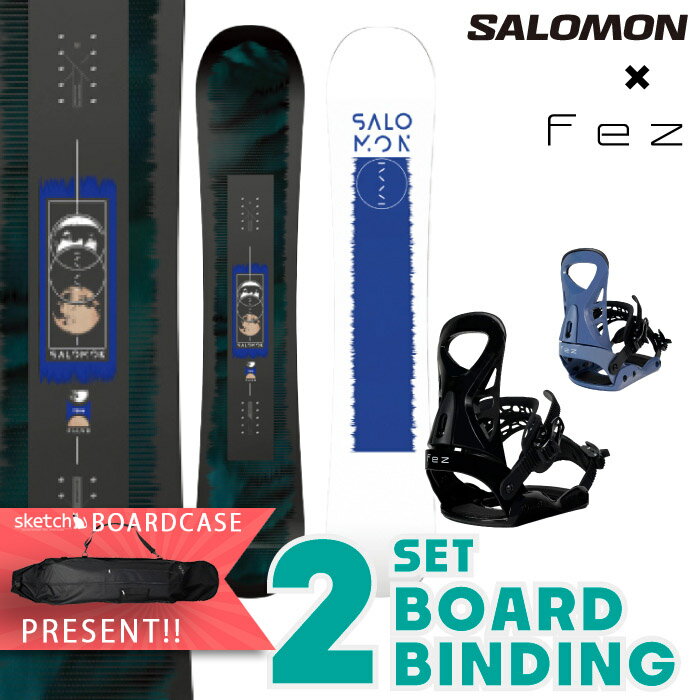 ［今だけ取付無料!!]サロモン ボード × FEZビンディング 2点セット 2024 SALOMON PULSE × FEZ パルス フェズ 2点SET バインディング スノーボード ビンディング スノボ メンズ 男性 初心者でも扱いやすい ビギナー