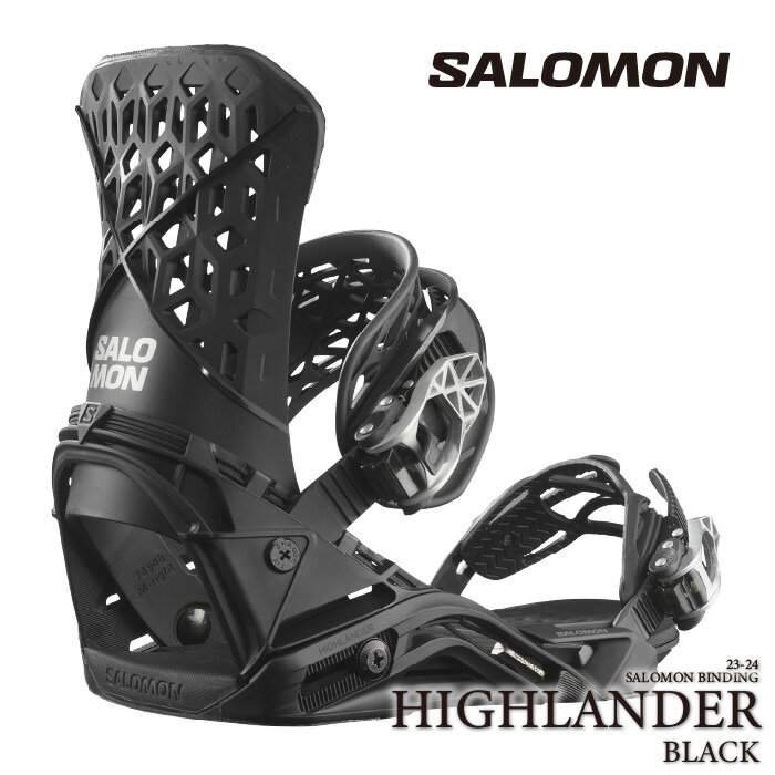 [日本正規品]スノーボード ビンディング サロモン ハイランダー 2024 SALOMON HIGHLANDER Black ブラッ..