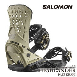 [日本正規品]スノーボード ビンディング サロモン ハイランダー 2024 SALOMON HIGHLANDER Pale Khaki ペールカーキ バインディング スノボー 23-24 男性 メンズ