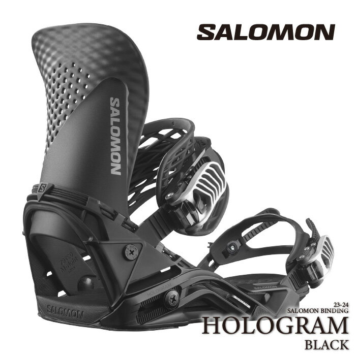 日本正規品 スノーボード ビンディング サロモン ホログラム 2024 SALOMON HOLOGRAM Black ブラック 黒 バインディング スノボー 23-24 男性 メンズ