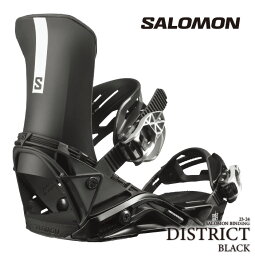 [日本正規品]スノーボード ビンディング サロモン ディストリクト 2024 SALOMON DISTRICT Black ブラック 黒 バインディング スノボー 23-24 男性 メンズ
