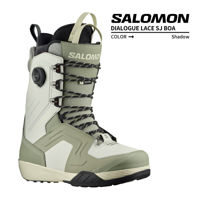 日本正規品 スノーボード ブーツ サロモン ダイアログ レース SJ ボア 2024 SALOMON DIALOGUE LACE SJ BOA Oyster Mushroom Shadow Aloe Wash スノボー 23-24 男性 メンズ