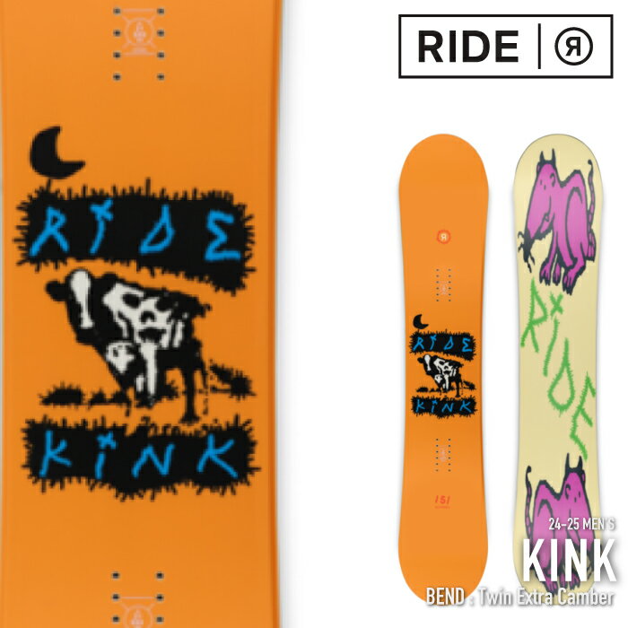 レビューでクーポン★[日本正規品] スノーボード 板 ライド 2025 RIDE KINK キンク メンズ 24-25