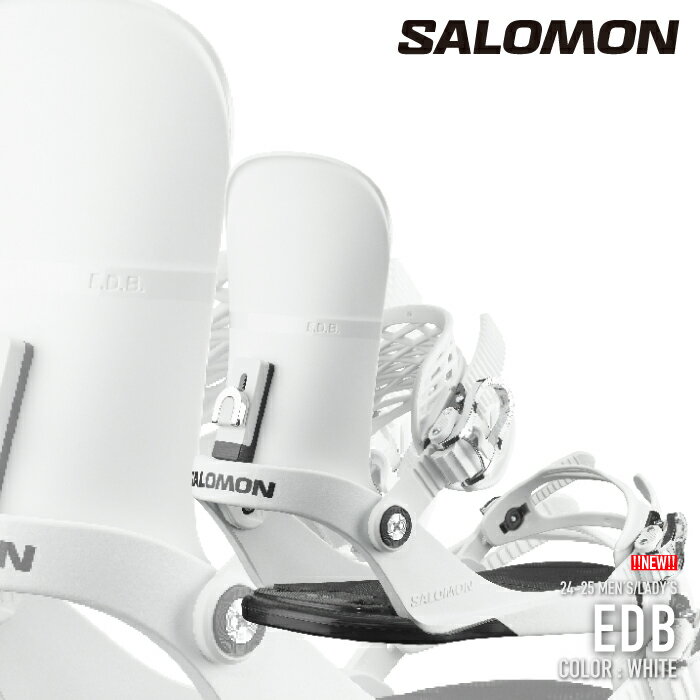 レビューでクーポン★[日本正規品] スノーボード バインディング ビンディング サロモン 2025 SALOMON EDB White エブリデイ ホワイト メンズ レディース 24-25