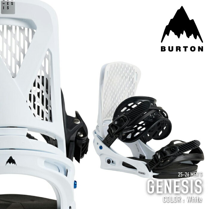 レビューでクーポン★[日本正規品] スノーボード ビンディング バートン BURTON MEN'S GENESIS White ジェネシス バインディング メンズ 25-26