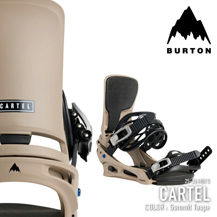 レビューでクーポン★[日本正規品] スノーボード ビンディング バートン BURTON MEN'S CARTEL Summit Taupe カーテル バインディング メンズ 25-26