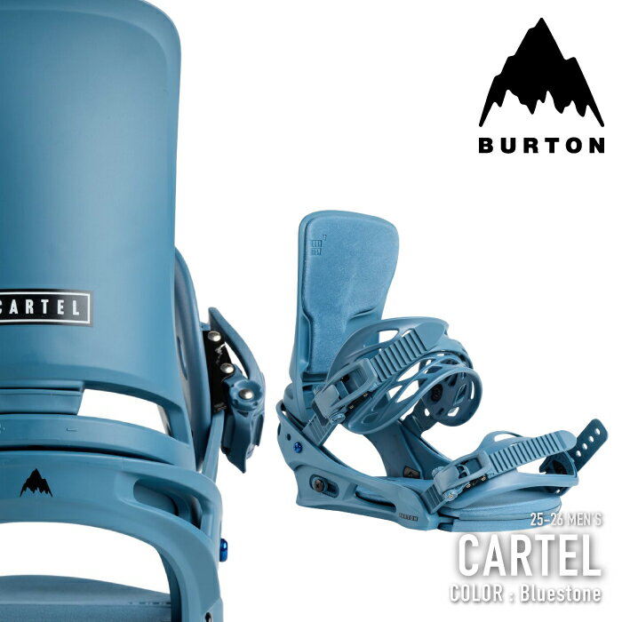 レビューでクーポン★[日本正規品] スノーボード ビンディング バートン BURTON MEN'S CARTEL Blue Stone カーテル バインディング メンズ 25-26