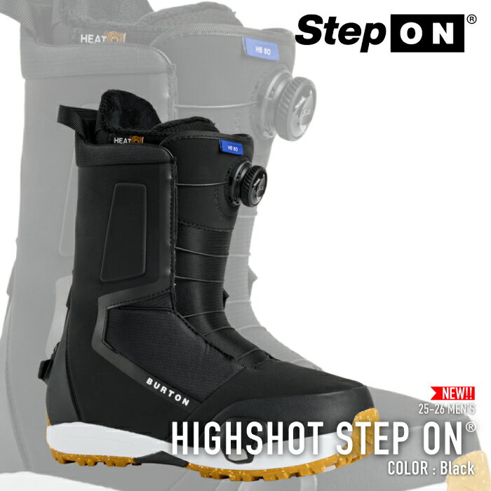 レビューでクーポン★[日本正規品] スノーボード ブーツ バートン BURTON MEN'S HIGHSHOT STEP ON WIDE Black ハイショット ステップオン メンズ 25-26
