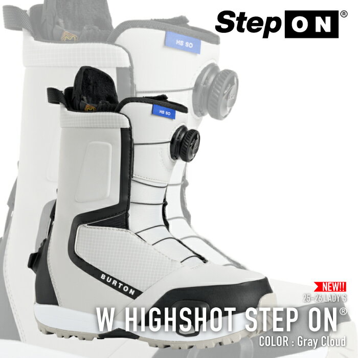 r[ŃN[|[{Ki] Xm[{[h u[c o[g BURTON WOMEN'S HIGHSHOT STEP ON WIDE Gray Cloud nCVbg Xeb...