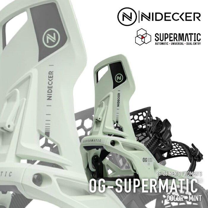 レビューでクーポン★[日本正規品] スノーボード ビンディング ナイデッカー NIDECKER OG-SUPERMATIC Mint オージー スーパーマティック スーパーマチック バインディング メンズ レディース 25-26