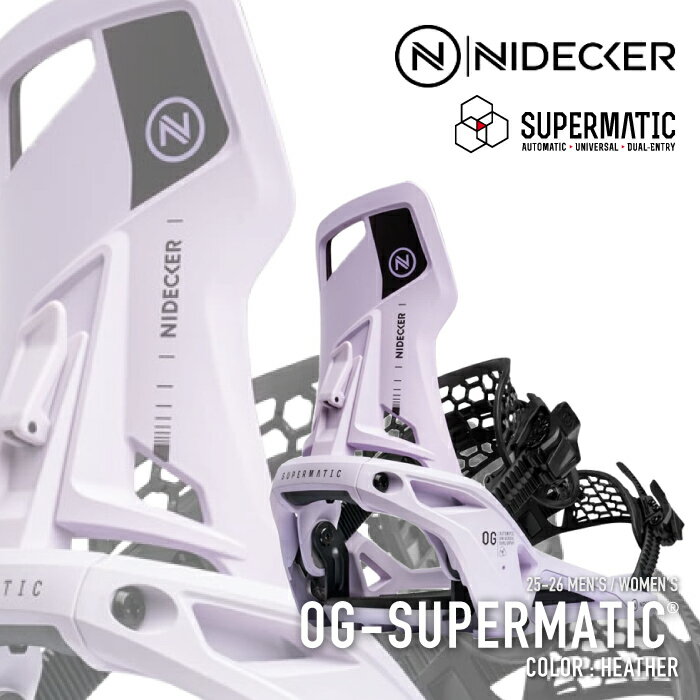 レビューでクーポン★[日本正規品] スノーボード ビンディング ナイデッカー NIDECKER OG-SUPERMATIC Heather オージー スーパーマティック スーパーマチック バインディング メンズ レディース 25-26 予約
