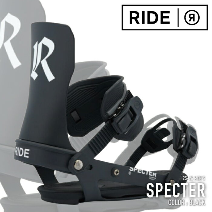 レビューでクーポン★[日本正規品] スノーボード ビンディング ライド RIDE SPECTER Black スペクター バインディング メンズ 25-26