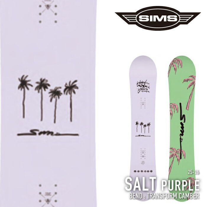レビューでクーポン★[日本正規品] スノーボード 板 シムス SIMS SALT Purple ソルト パープル レディース 25-26