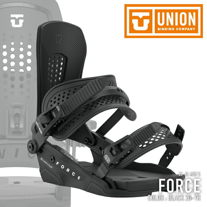 レビューでクーポン★[日本正規品] スノーボード ビンディング ユニオン UNION FORCE Black 20 Yr フォース バインディング メンズ 25-26 予約