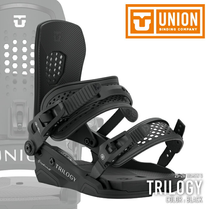 レビューでクーポン★[日本正規品] スノーボード ビンディング ユニオン UNION TRILOGY Black トリロジー バインディング レディース 25-26 予約
