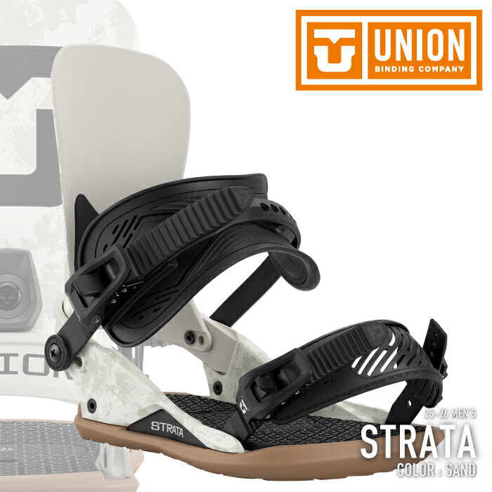 レビューでクーポン★[日本正規品] スノーボード ビンディング ユニオン UNION STRATA Sand ストラータ バインディング メンズ 25-26 予約