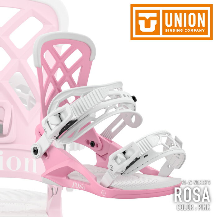 レビューでクーポン★[日本正規品] スノーボード ビンディング ユニオン UNION ROSA Pink ローサ バインディング レディース 25-26 予約