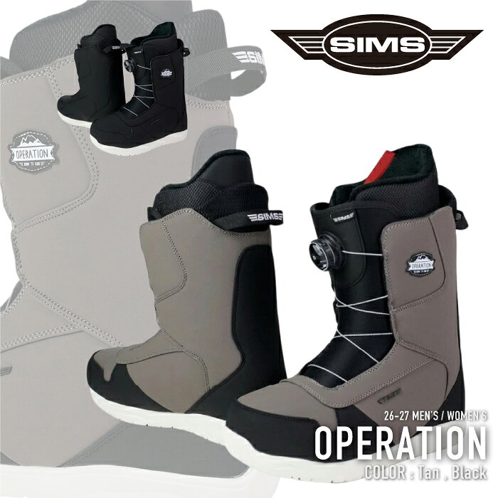 ���r���[�ŃN�[�|����[���{���K�i] �X�m�[�{�[�h �u�[�c �V���X SIMS OPERATION Black / Tan �I�y���[�V���� �����Y ���f�B�[�X 26-27