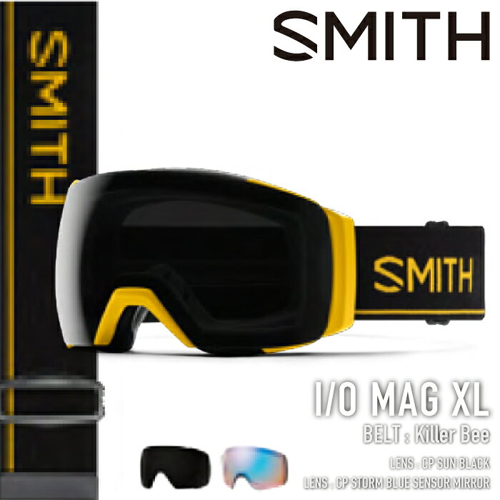 ■商品紹介 [I/O MAG XL] SMITHの大人気限定モデル Early MODELシリーズ。 早期のみの数量限定販売。ボーナスアイテムが付属し、さらに通常モデルよりお買い得な価格。 ボーナスアイテムにインナーグローブが付属 ※仕様変更する場合があります I/O MAG を可能な限り大きく進化させたI/O MAG XL。このサイズアップで上下左右の視界がさらに広がり、要望の多かった眼鏡対応のフレームシステムを採用。ラージフレームを覆うエクストララージサイズの球面レンズには世界最高峰のクロマポップレンズと5Xアンチフォグテクノロジーを採用。このサイズでもヘルメットとのインテグレーションは絶妙でSMITH 独自のAirEvac 機能でフォグフリービジョンを可能にする。レンズロックには独自のマグネットシステムとレンズセキュリティシステムを採用。1枚で全天候に対応できる史上最強のCP Pro PhotochromicレンズをBlack に採用。 クロマポップレンズ2 枚標準装備。ODS-3 対応。環境を考慮したサスティナブルパッケージ。レンズカバーが付属する。 ■LENS CP Sun Black / CP Storm Blue Sensor Mirror ■ブランド紹介 [SMITH] 1965年アイダホ州サンバレーを発祥とする老舗アイウェアブランド[SMITH] 先進的な技術を搭載し、高い機能性だけではなくファッション性の高いデザインから、幅広いレベルのライダーより支持を集めています。 特にギアの拘りが強いベテラン層からの人気が高く、あらゆる条件下においても視覚からの情報を失うことがない革新的な製品の数々で高い信頼を長年に渡って受け続けています。 ■仕様 MAG Series Technologies VISION+FIT + バードアイビジョン（ 4D MAG XL, 4D MAG） + 晴天用と曇天用の2枚のクロマポップレンズ標準装備 + サーマルフォジット・ガスケットを採用　アウター＆インナーレンズをエンデュラロック・グルーで圧着 + TLTレンズテクノロジー（歪みのないクリアな視界） + 金型成形のポリカーボネイト素材の、カーボニックX レンズ採用 + 5X アンチフォグ・インナーレンズ（水蒸気をインナーレンズ内部にとじ込め曇りの原因を抑える。通常のSMITHフォグX・インナーレンズの5倍の曇り防止機能がある） + MAGレンズチェンジシステム(CHANGE IS EASY) + 3レイヤー DriWix フェースフォーム + ヘルメットとの最高なインテグレーション AND MORE + レスポンシブ・フィット・フレームデザイン（4D MAG XL, 4D MAGを除く） + ウルトラワイド・ストラップ （ズレ防止の裏側シリコン加工） + クイック・バックルフィットシステム （素早い脱着が可能なクリップバックル採用） + マイクロファイバー素材ゴーグルバック (スペアレンズ用スリーブ付き) 付属 + ハードケース付属 （4D MAG XL, 4D MAG） + Low Bridge Fit （ASIA Fit） + レンズカバー付属 idge Fit (ASIA Fit) ■サイズ + 4D MAG XL　ラージフィット + 4D MAG　ミディアムフィット + I/O MAG XL　ラージフィット + I/O MAG ミディアムフィット + SQUAD MAG　ラージフィット ■保証 本品は日本正規品になります。 日本代理店のサポート、及びメーカー保証が付属いたしますのでご安心ください。 ▼ 注文前にCHECK ▼ お届けに関する大事な案内や セール情報など、当店の最新情報をまとめて案内中！