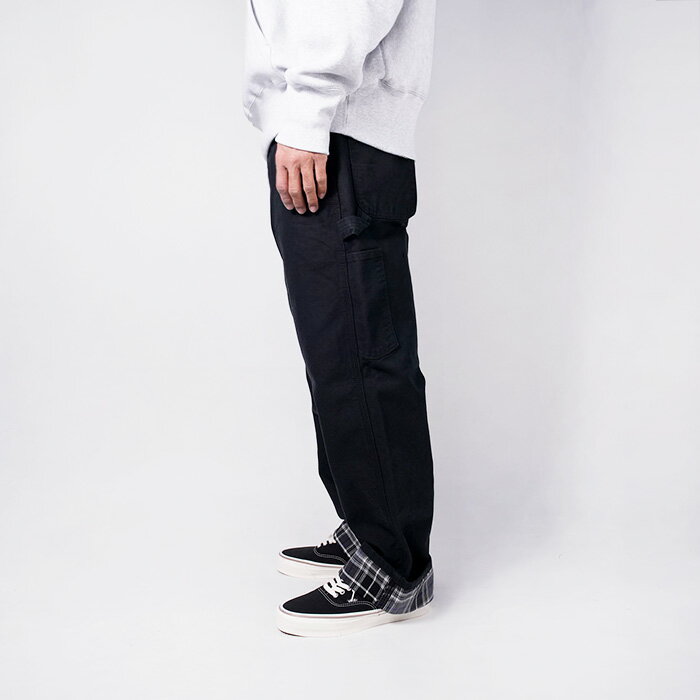レビューでクーポン★カーハート ウォームワークパンツ CARHARTT LOOSE FIT WASHED DUCK FLANNEL LINED UTILITY WORK PANT B111 Black ブラック 黒 暖パン ワークパンツ フランネル チェック ワーク ボトム バギー バギーパンツ ペインター ぺインターパンツ メンズ 男性