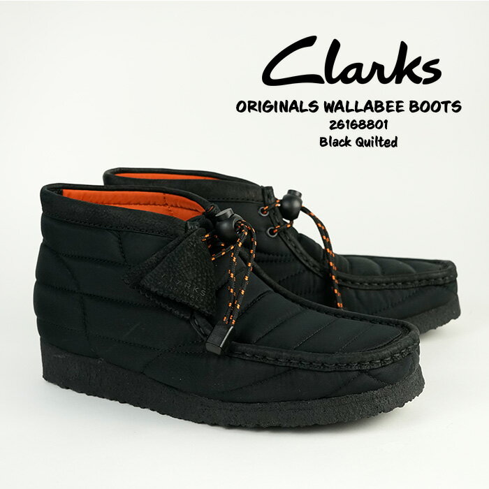 顼 ӡ ֡ CLARKS ORIGINALS WALLABEE BOOTS 26168801 Black Quilted ֥å ƥ ʥ US ֡ 奢 塼  
