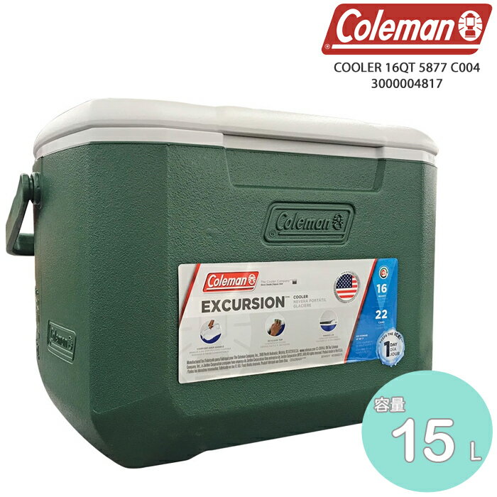 コールマン キャスター付き クーラーボックス COLEMAN COOLER 16QT 5877 C004 15L UNITED STEEL 小型 キャンプ アウトドア BBQ 釣り 部活 スポーツ プレゼント ギフト[ZRC]