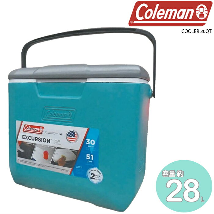 コールマン クーラーボックス COLEMAN COOLER 30QT 3000005939 中型 キャンプ アウトドア BBQ 釣り 部活 スポーツ ファミリーサイズ デュオキャン