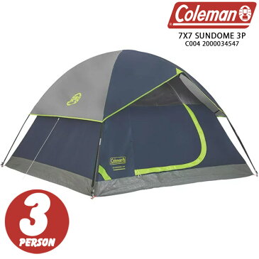 コールマン テント COLEMAN TENT 7X7 SUNDOME 3P C004 2000034547 Navy Gray サンドーム ドーム型 キャンプ アウトドア 3人用 オールウェザー 全天候型