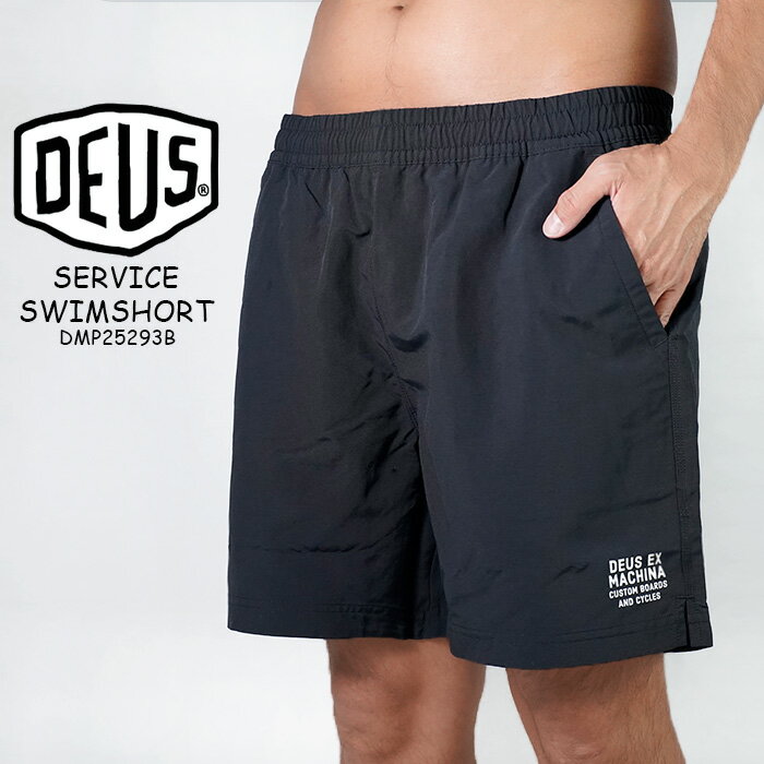 Rakuten - レビューでクーポン★デウスエクスマキナ サーフパンツ Deus Ex Machina SERVICE SWIMSHORT DMP252938B Black ショーツ サーフショーツ 短パン ハーフパンツ 海パン 海水浴 プール サーフィン メンズ 男性