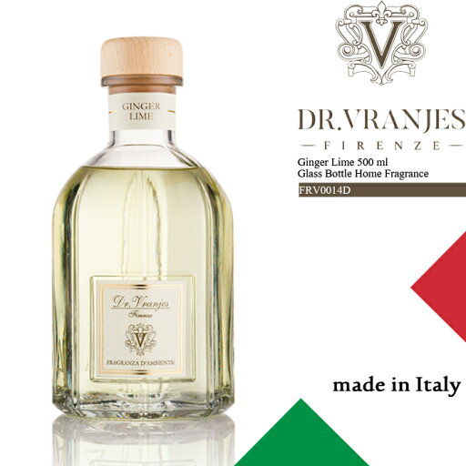 レビューでクーポン★ドットール・ヴラニエス ルーム フレグランス ディフューザー Dr.Vranjes Ginger Lime 500 ml Glass Bottle Home Fragrance FRV0014D 芳香剤 部屋 高級【ラッピングOK/プレゼントに!!】