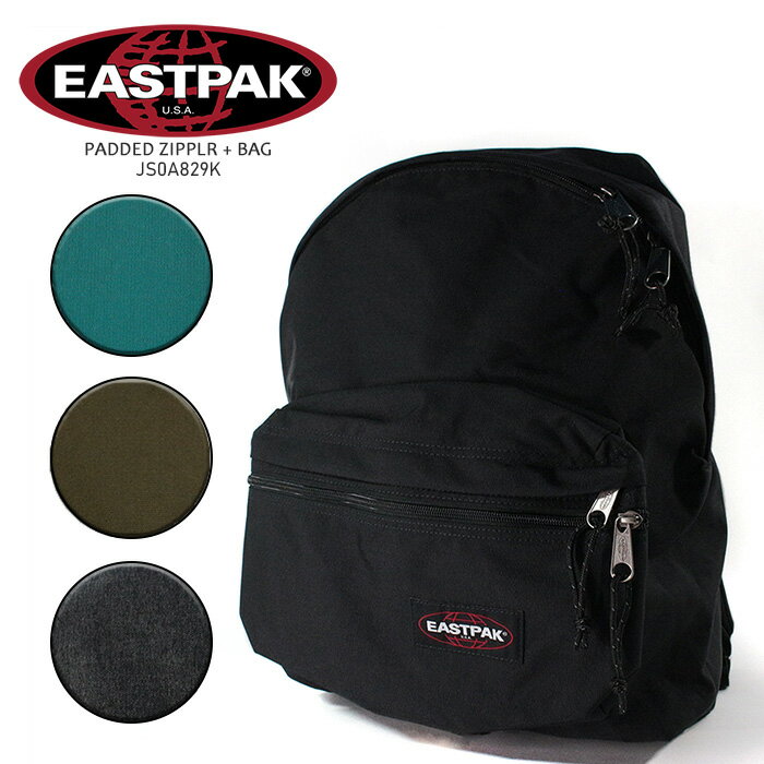 イーストパック バックパック EASTPAK PADDED ZIPPLR BAG JS0A829K Black Olive Denim Green 24L ラップトップ バッグ ワーク リュック 通勤 通学 PC収納 カバン 鞄 バッグ メンズ レディース ユニセックス 男性 女性