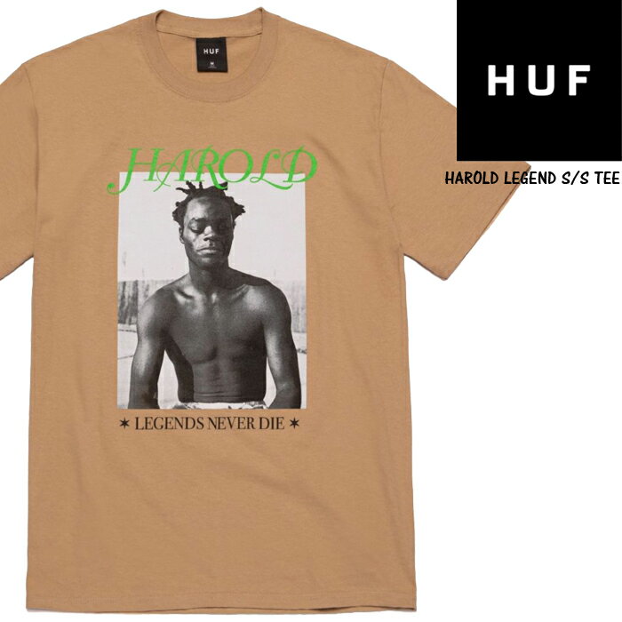 楽天Ne.S.Tハフ Tシャツ HUF HAROLD HUNTER LEGEND S/S TEE TS01373 Sand ハロルドハンター レジェンド 半袖Tシャツ コラボ Tシャツ ハフ スケート スケーター スケボー 映画 KIDS SB スケートボード メンズ 男性