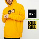 ハフ パーカー HUF REVENGE P/O HOODIEE PF00405 Yellow プルオーバー フーディー キルビル ジャンプスーツ ザ・ブライド ユマサーマン タランティーノ ハフ スケート SB スケートボード メンズ 男性 sale セール