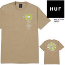 [残りわずか/XLサイズのみ]ハフ Tシャツ HUF WORMHOLE S/S TEE TS01705 JENKEM Sand ジェンケムコラボ 半袖Tシャツ ショートスリーブ スケート SB スケートボード スケーター メンズ 男性 春夏