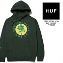 ハフ パーカー HUF OPPOSITE OF LOW P/O HOODIE PF00539 Forest Green グリーン・バディ プルオーバーパーカー フーディー ハフ スケート SB スケートボード メンズ 男性 スケーター ストリート SB SK8 ブランド