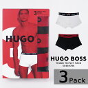 ヒューゴボス ボクサータイプ 3枚セット HUGO BOSS TRUNK TRIPLET PACK トランク トリプルパック 10241868 01 50469786 Black ブラック 黒 White ホワイト 白 メンズ 男性 3枚 ボクサーブリーフ ボクサーパンツ