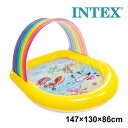 レビューでクーポン★インテックス INTEX レインボーアーチスプレープール U-57156 ビニールプール 家庭用プール