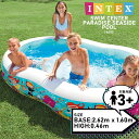 インテックス ビニールプール INTEX スイムセンターファミリープール クジラ柄 INTEX U-5200 56490 大型プール 262×160×46cm 家庭用プール キッズ 子供
