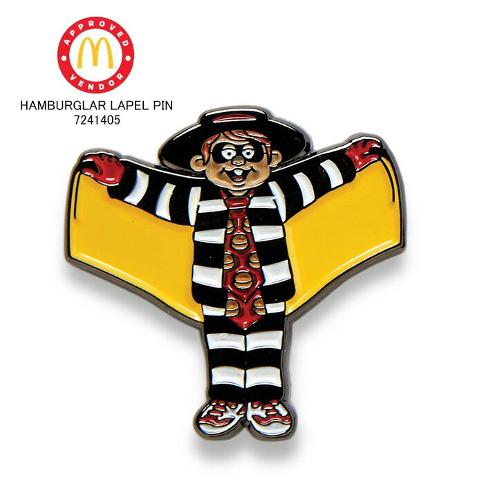 レビューでクーポン★【ネコポス発送】マクドナルド ラペルピン McDonald's HAMBURGLAR LAPEL PIN 7241405 ピンバッジ ハンバ...