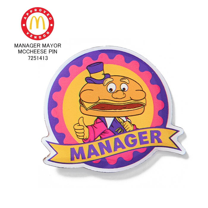 レビューでクーポン★【ネコポス発送】マクドナルド ラペルピン McDonald's MANAGER MAYOR MCCHEESE PIN 7251413 ピンバ...